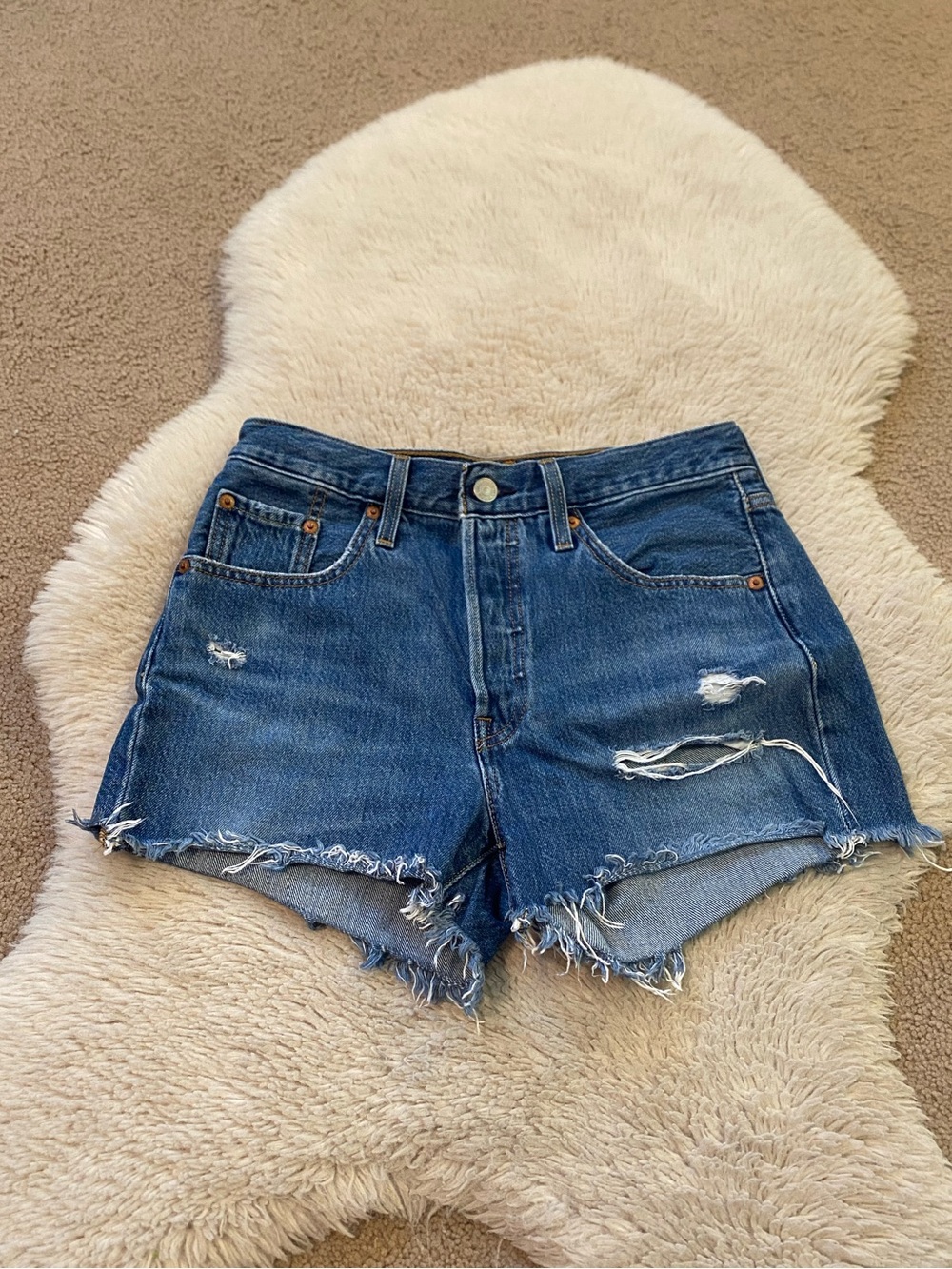 Levi's High-Waist Denim Shorts